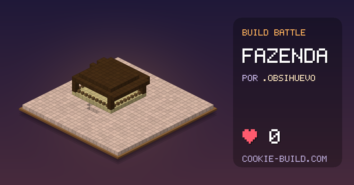 Construção “Fazenda” de .Obsihuevo no Build Battle