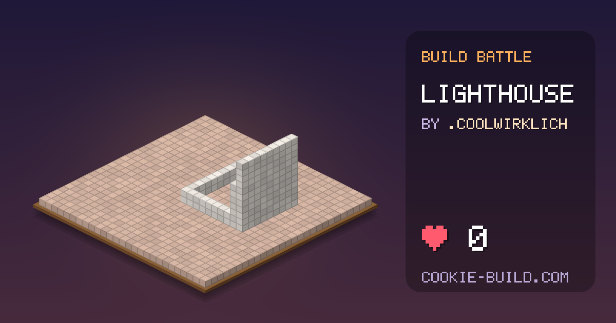 Build Battle में .derkomische6357 का “प्रकाशस्तंभ” बिल्ड