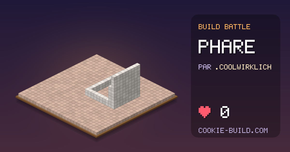 Construction « Phare » de .derkomische6357 en Build Battle