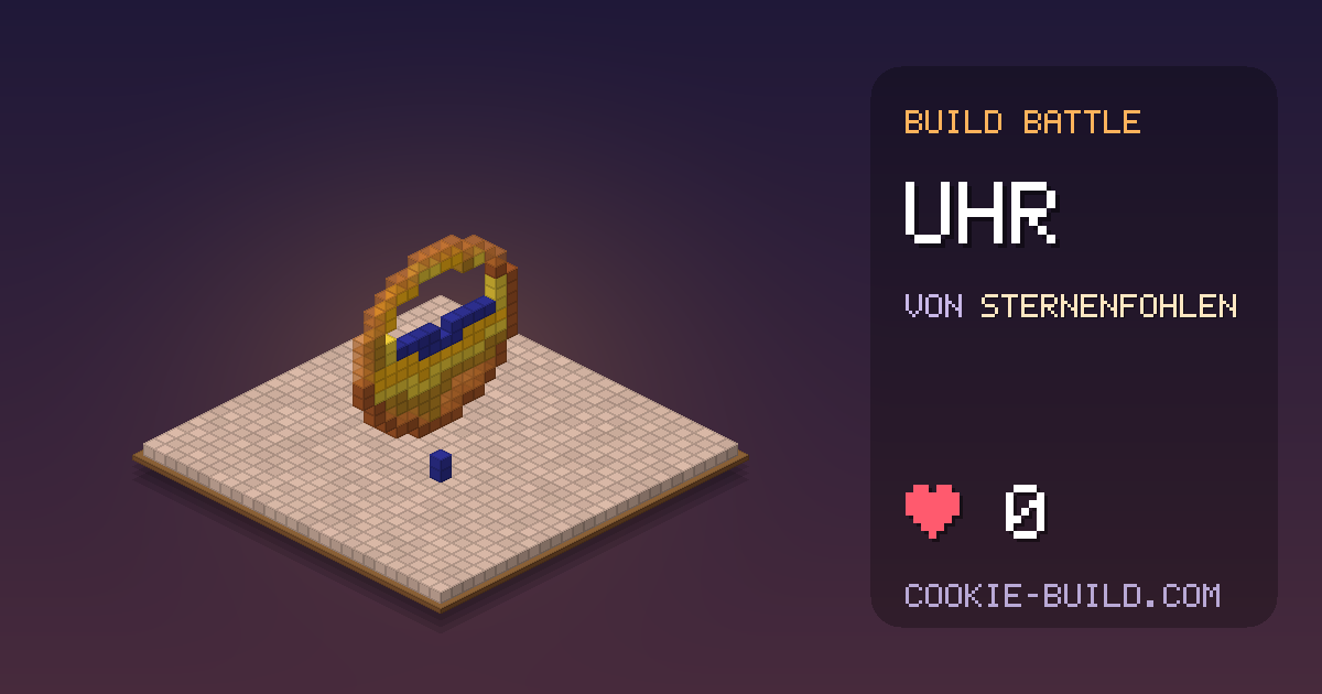 Bauwerk „Uhr“ von Sternenfohlen in Build Battle