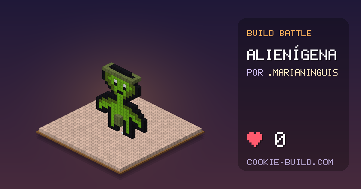Construção “Alienígena” de .Marianinguis no Build Battle