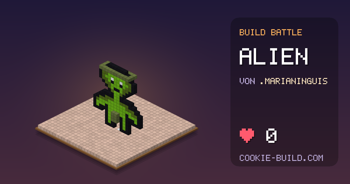 Bauwerk „Alien“ von .Marianinguis in Build Battle