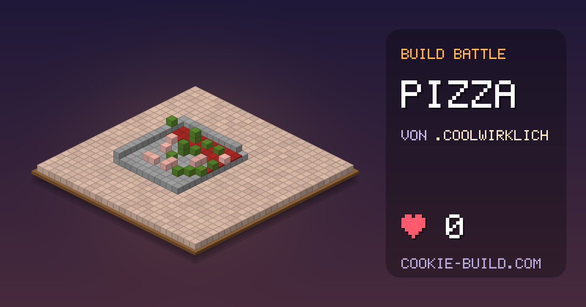 Bauwerk „Pizza“ von .derkomische6357 in Build Battle
