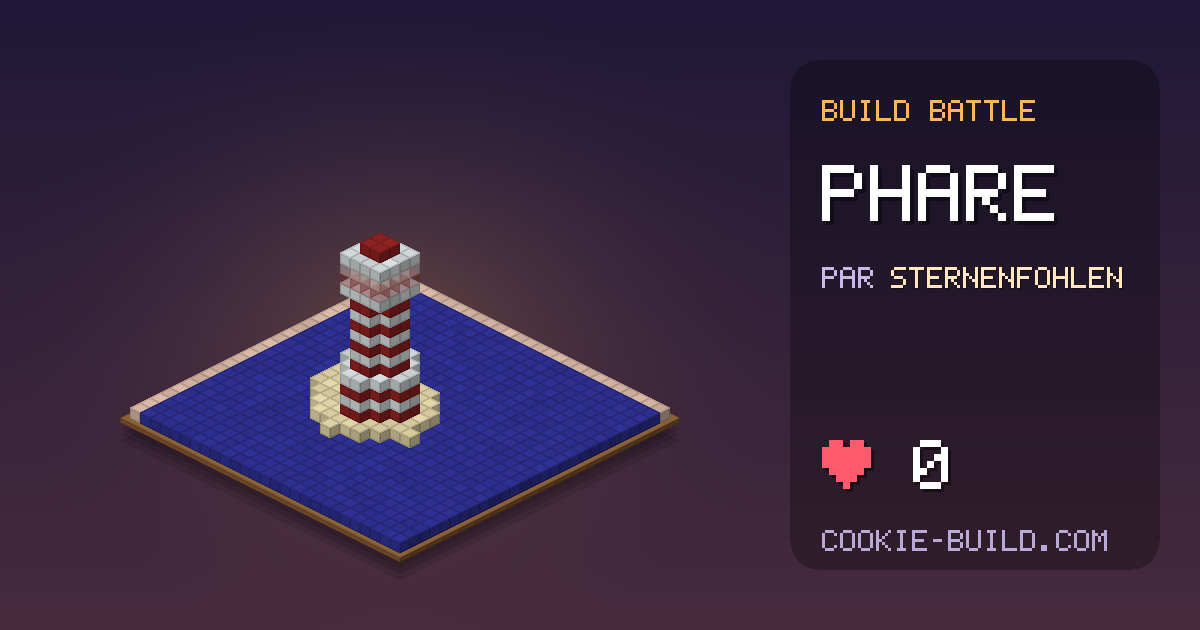 Construction « Phare » de Sternenfohlen en Build Battle