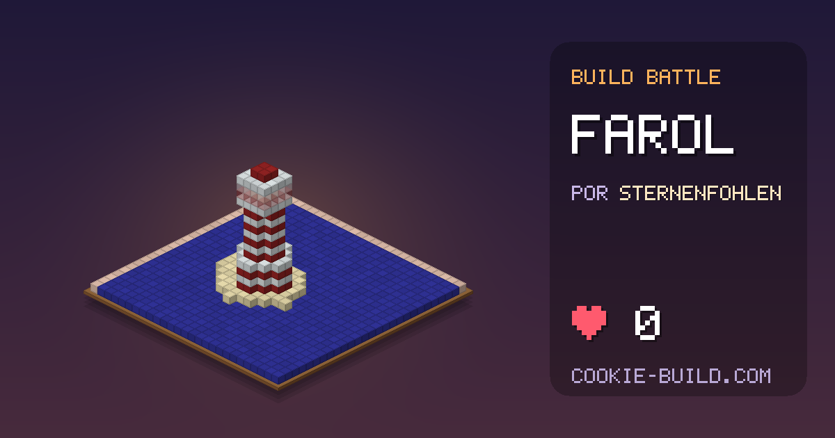Construção “Farol” de Sternenfohlen no Build Battle