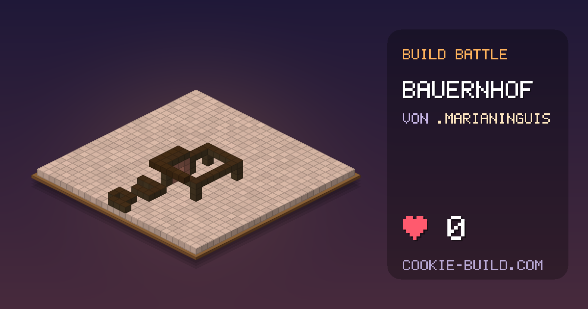 Bauwerk „Bauernhof“ von .Marianinguis in Build Battle