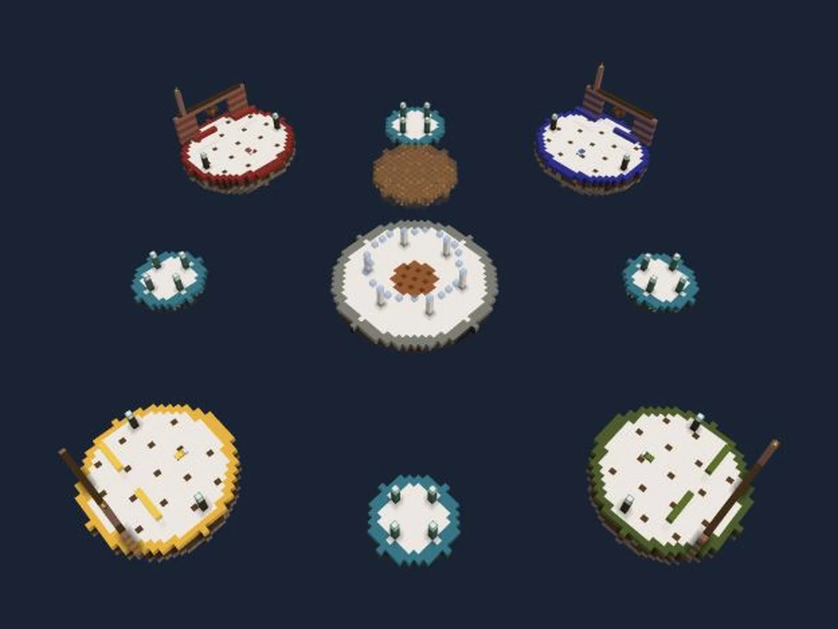 Actual Minecraft world render of Cookie Colosseum