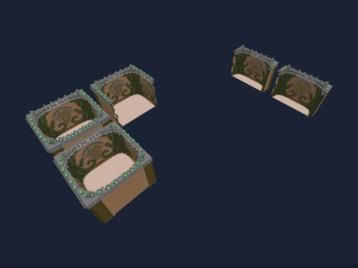 Actual Minecraft world render of Creative Plots