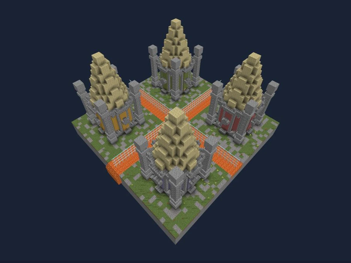 Actual Minecraft world render of Arena 1