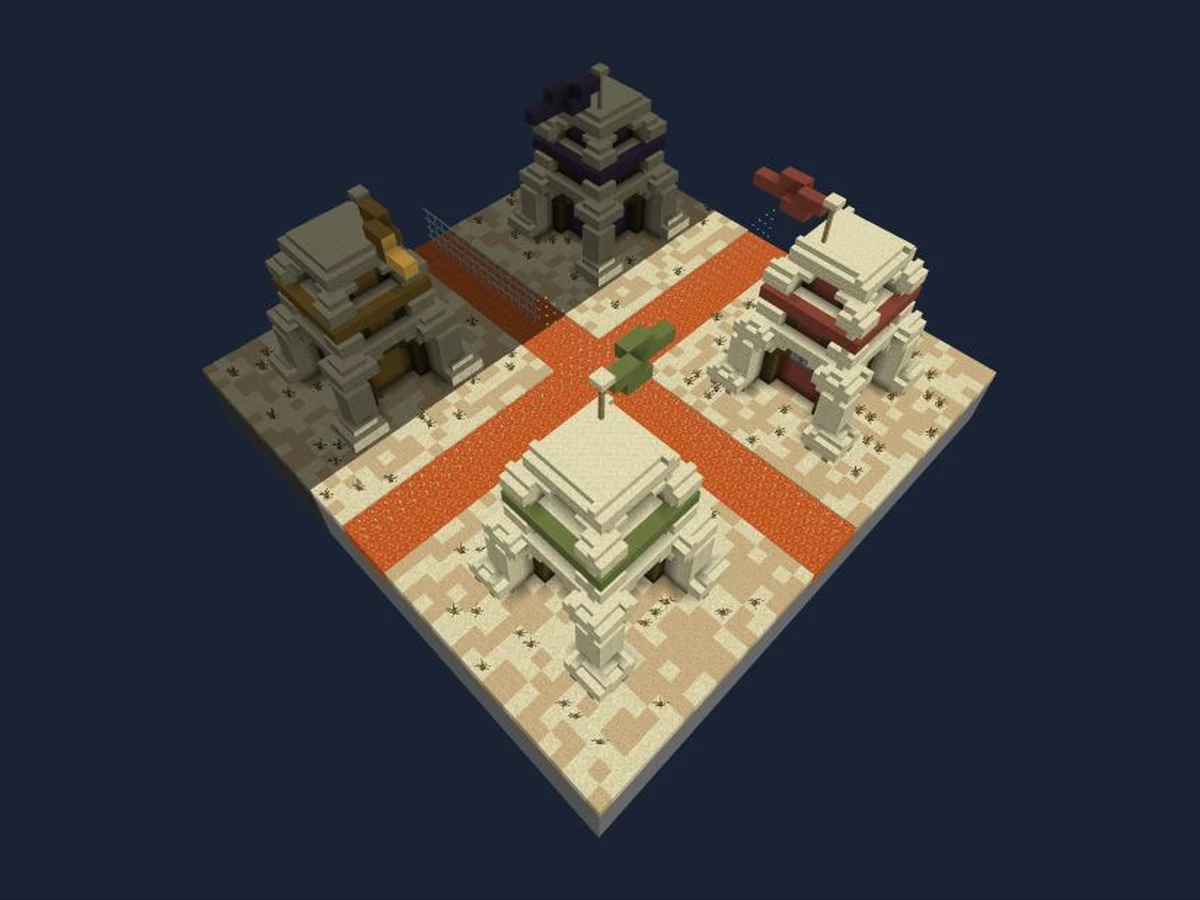 Actual Minecraft world render of Arena 2
