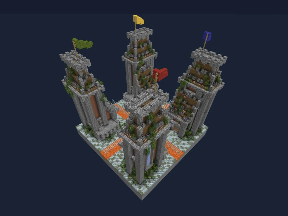 Actual Minecraft world render of Arena 3