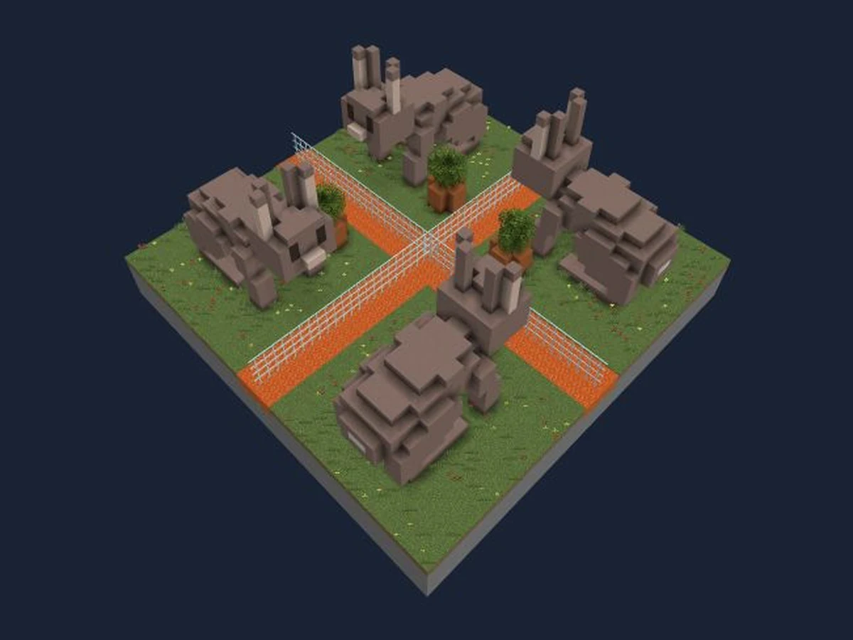 Actual Minecraft world render of Arena 4