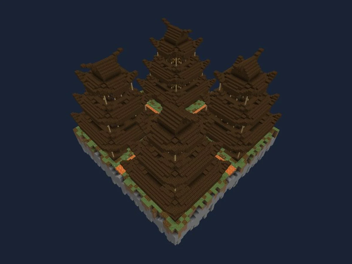 Actual Minecraft world render of Arena 5