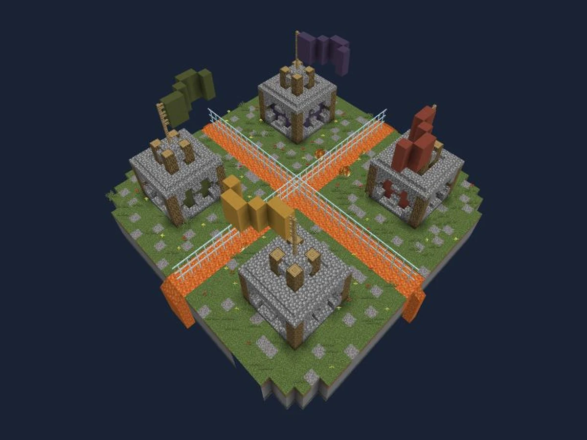 Actual Minecraft world render of Arena 8