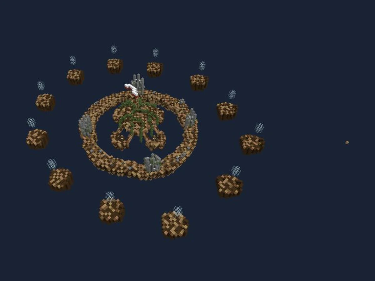 Actual Minecraft world render of Sky Arena 4